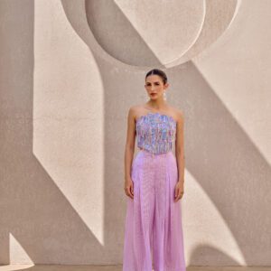 lavender shell corset